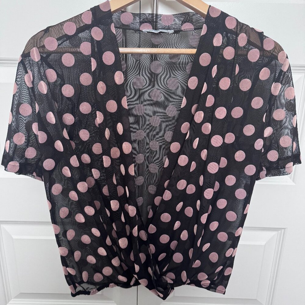 Zara Pink Polka Dot Top